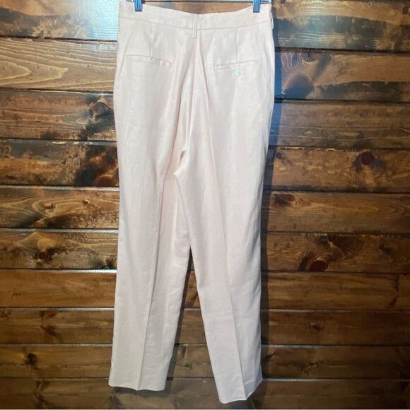 VTG J.G.Hook Pink Ramie/Linen Blend Pleated Trousers - Picture 13 of 13